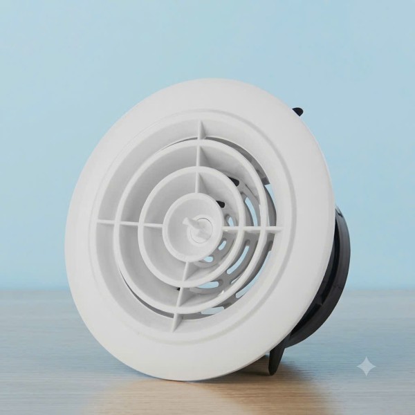 Miệng gió nhựa ABS Tròn Xoay D100