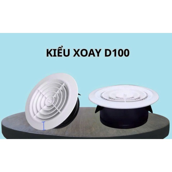 Miệng gió nhựa ABS Tròn Xoay D100