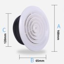 Miệng gió nhựa ABS Tròn Xoay D100