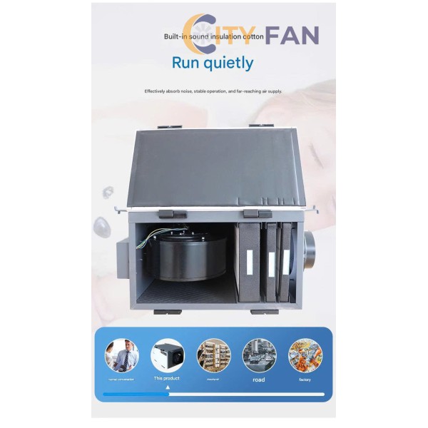 Máy cấp gió tươi 350m3/h KVF-350D
