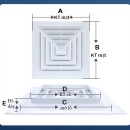 Cửa gió khuếch tán vuông ABS - KT400