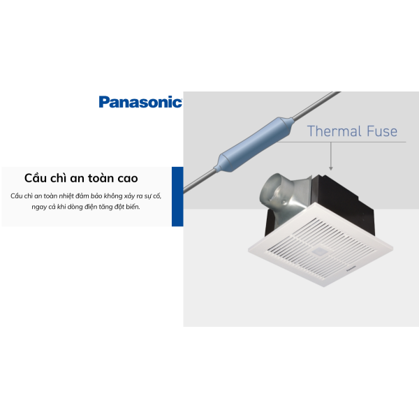 Panasonic - Quạt thông gió âm trần mỏng, nối ống gió FV-17CU9