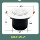 Miệng gió nhựa ABS chốt cài lò xo D100