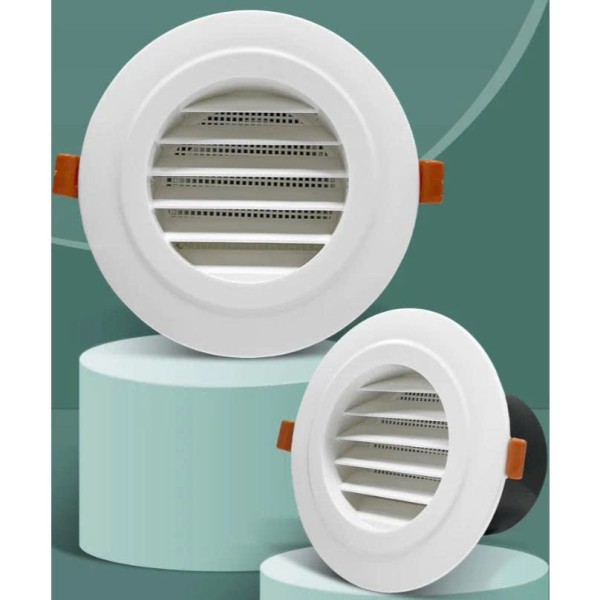 Miệng gió nhựa ABS chốt cài lò xo D100