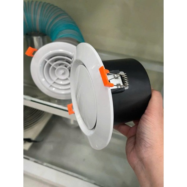 Miệng gió nhựa ABS chốt cài lò xo D100