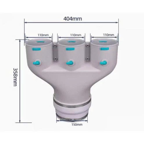 Chạc chia gió - Có van chỉnh lưu lượng gió